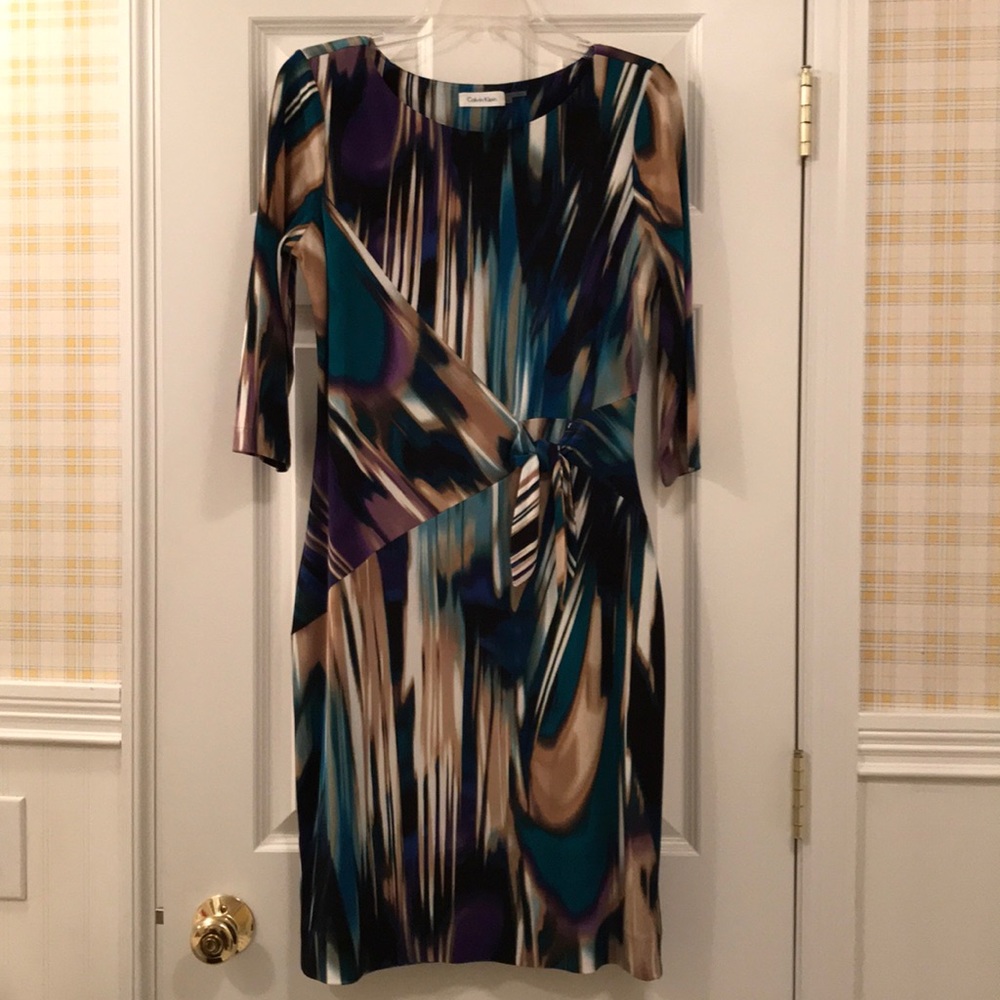 Calvin Klein colorful spandex dress